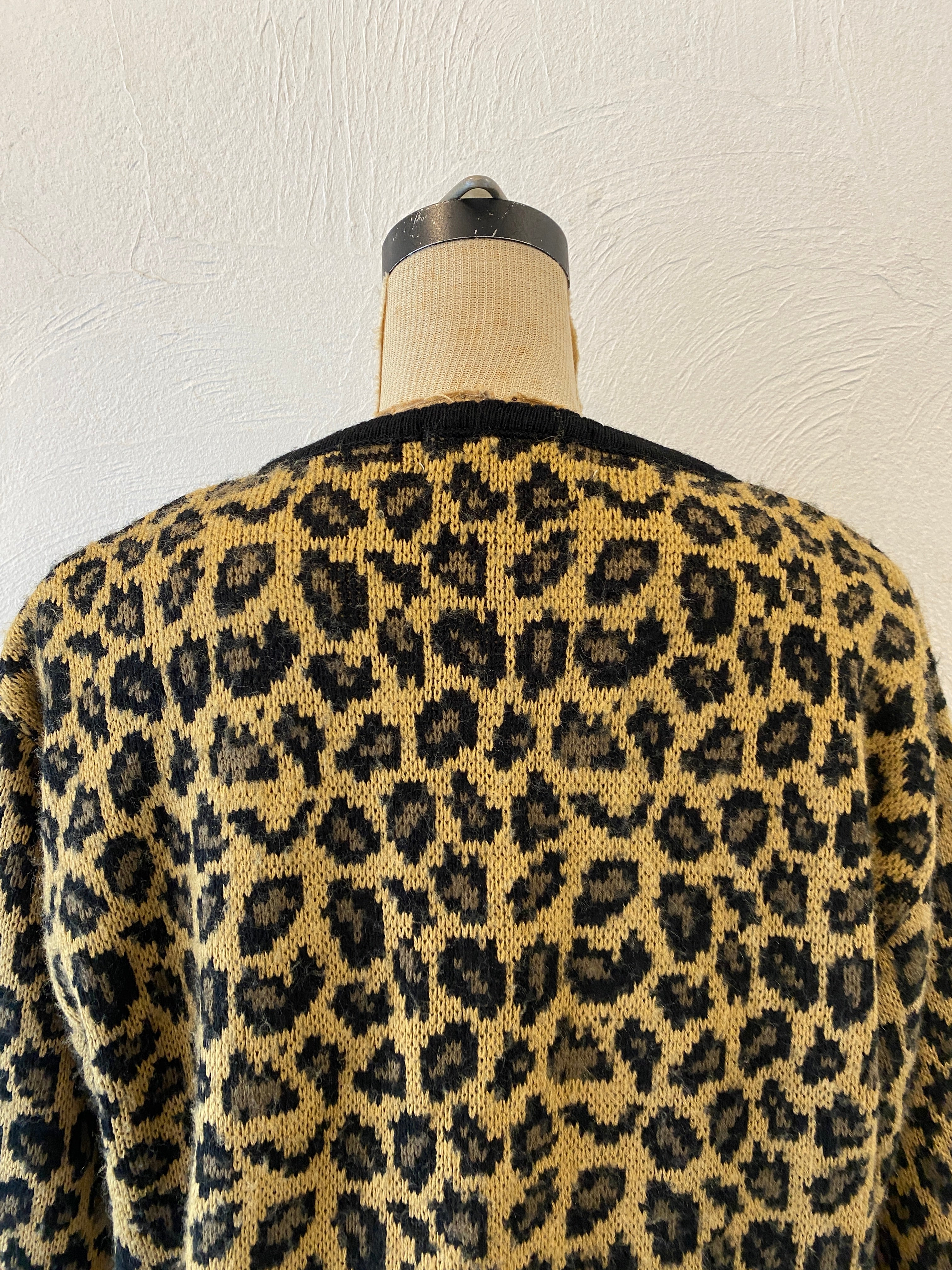 leopard knit jacket