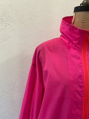 neon pink nylon blouson