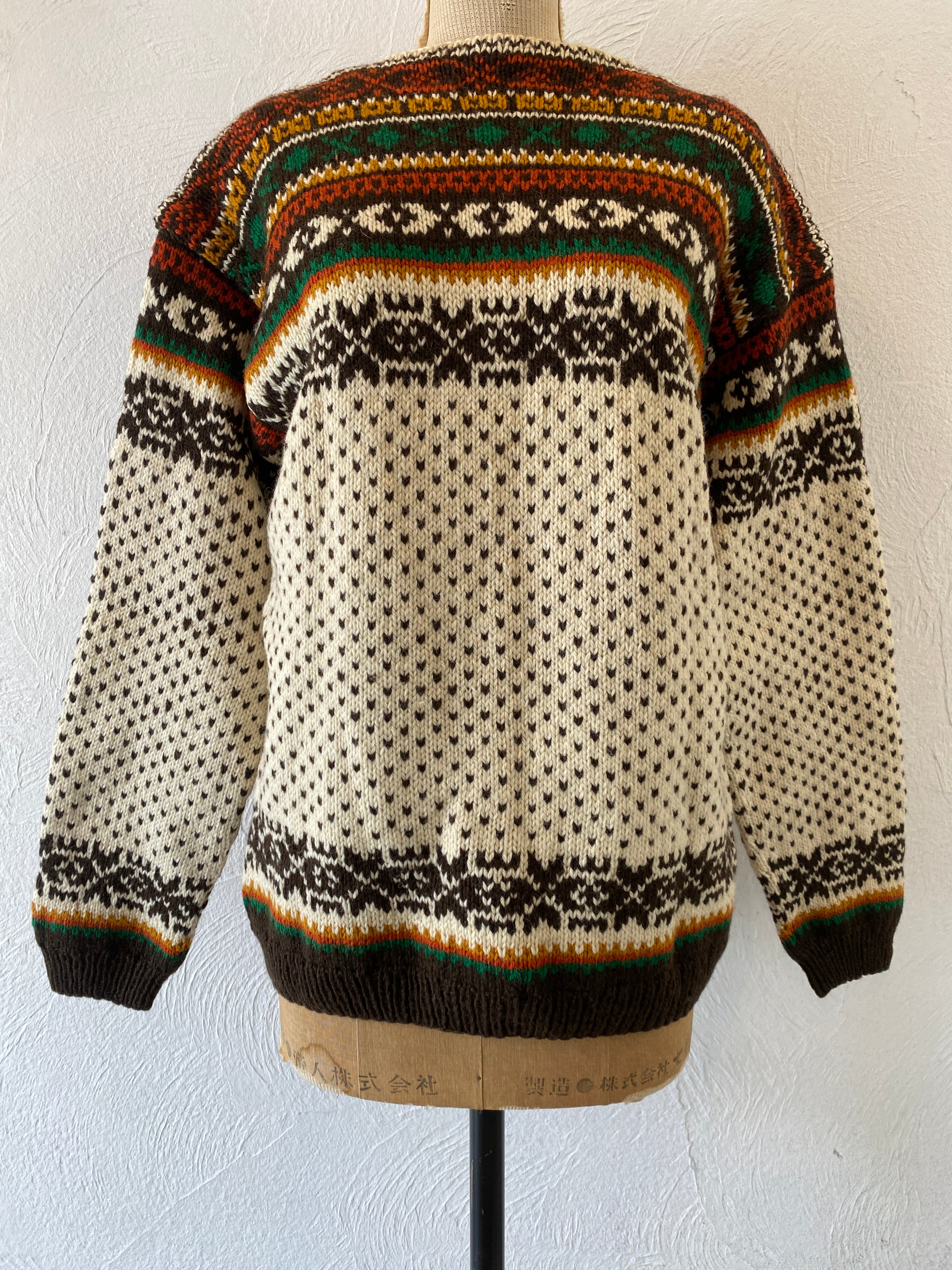 brown hand knit