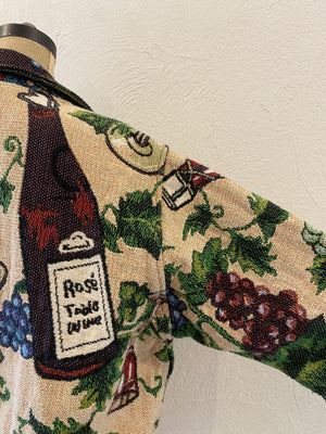 Grapes and wine gobelin jacket