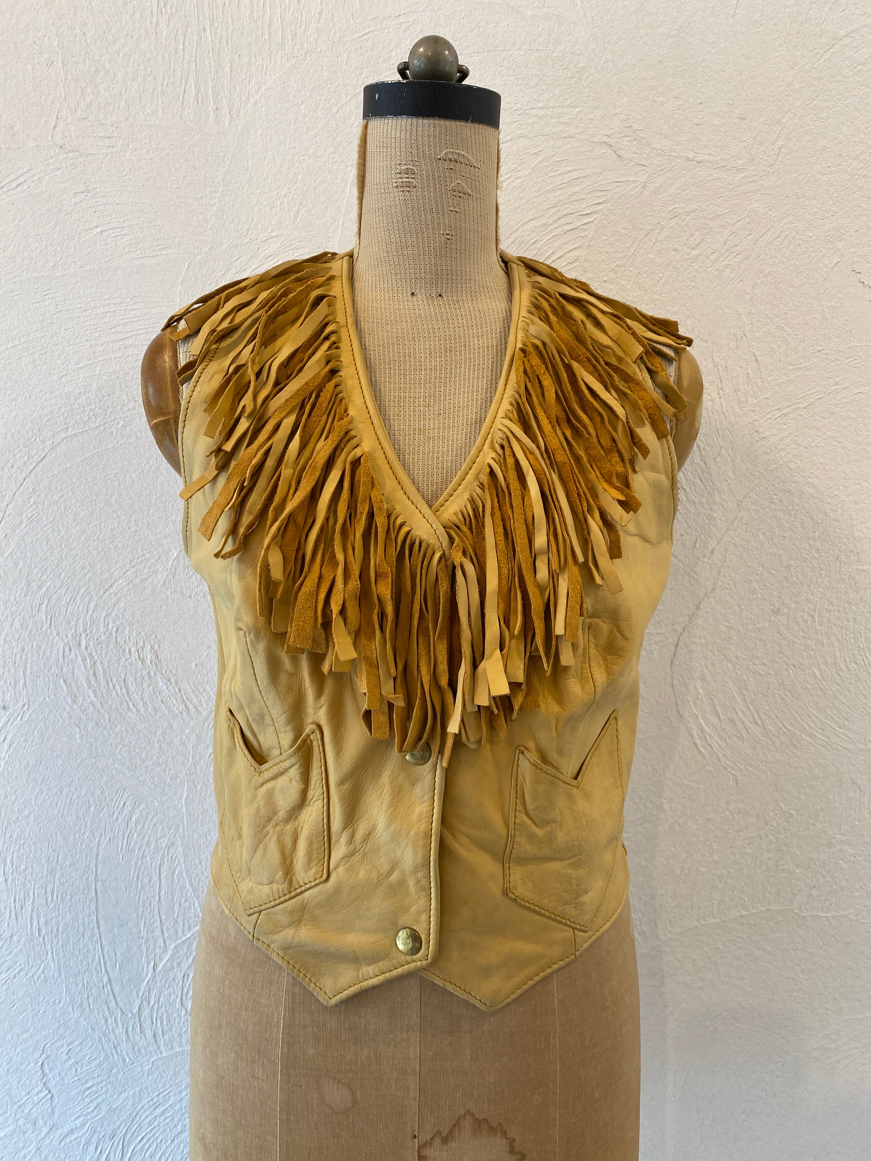 fringe leather vest