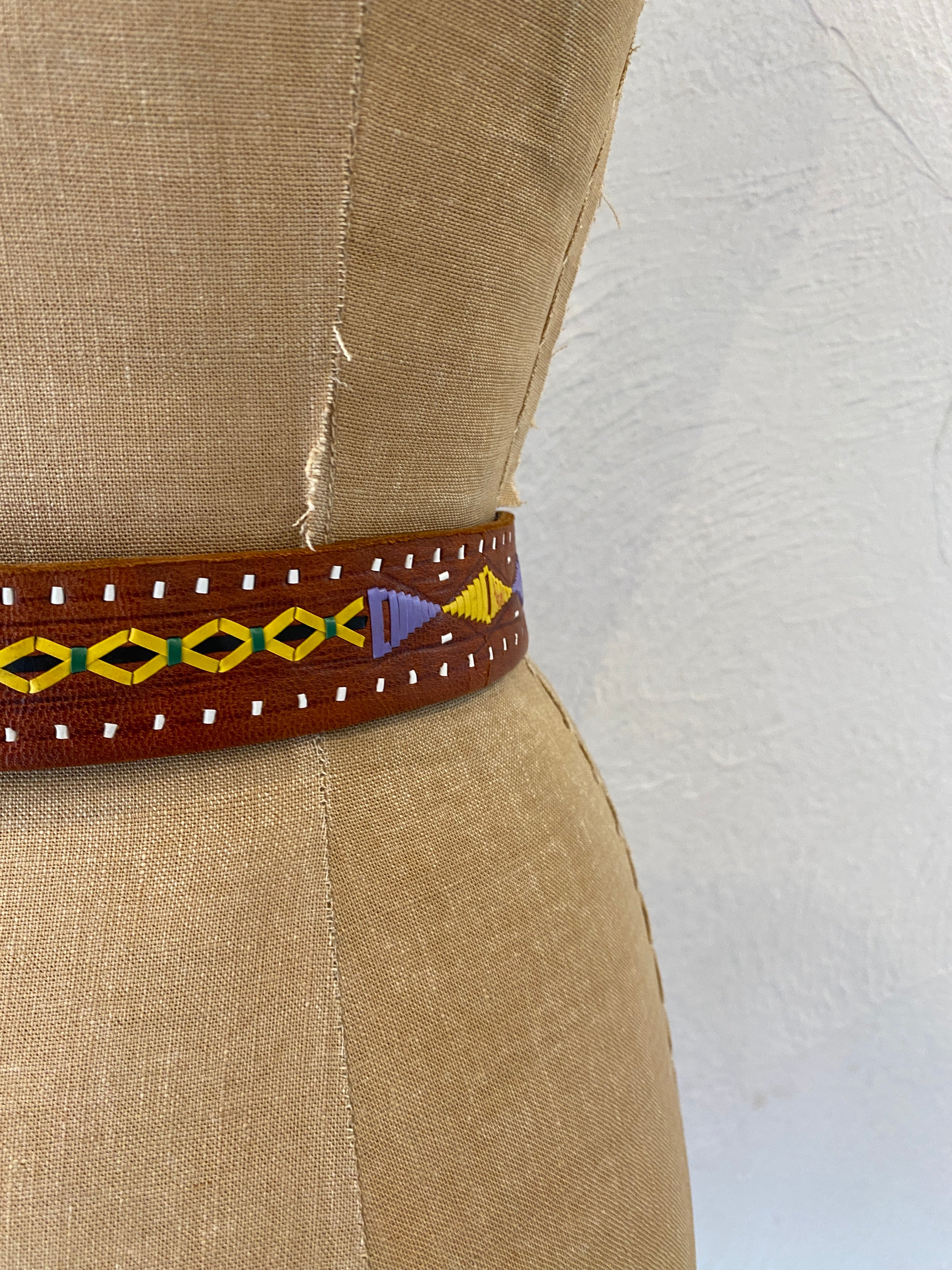 paint leather belt