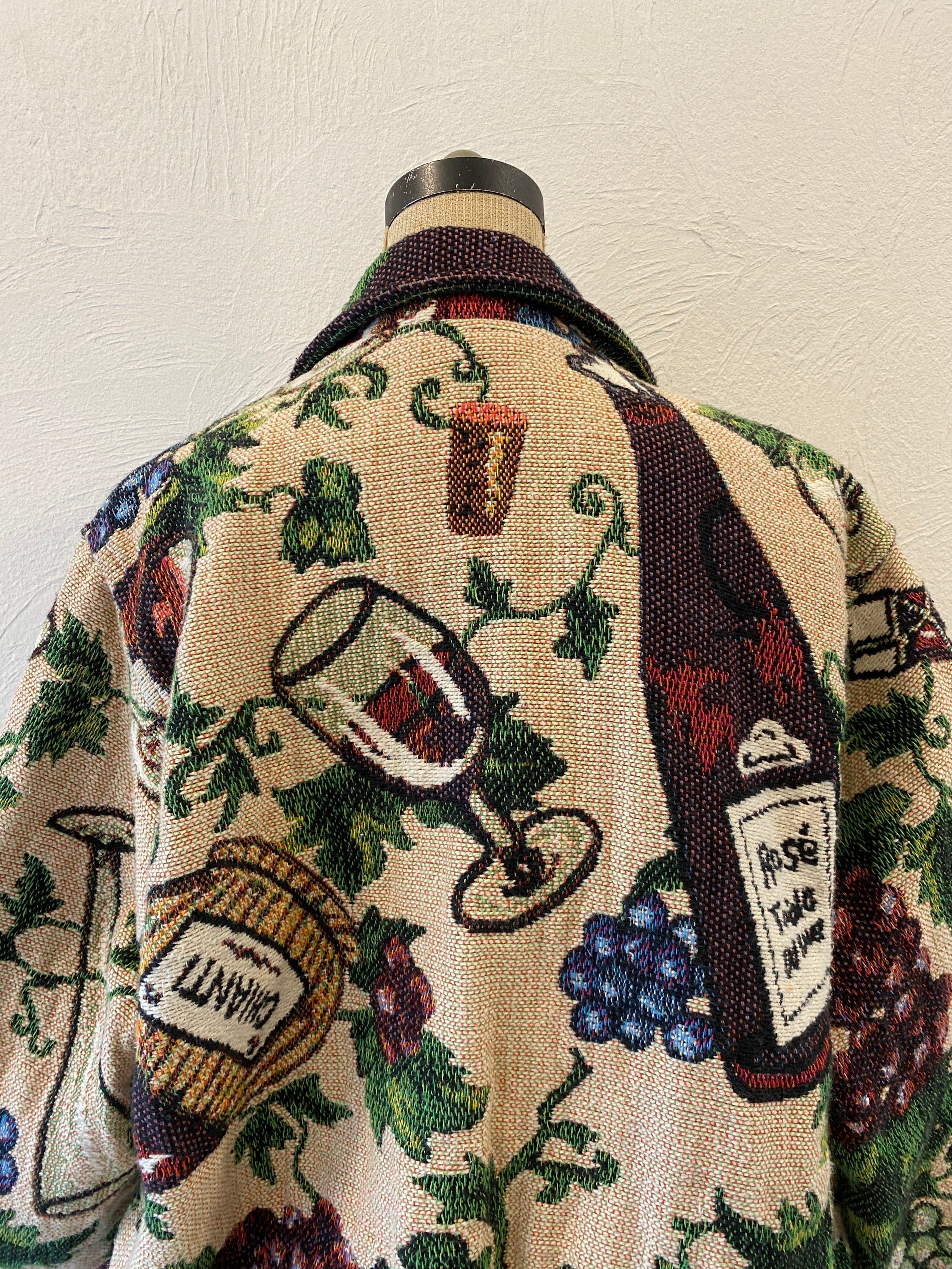 Grapes and wine gobelin jacket