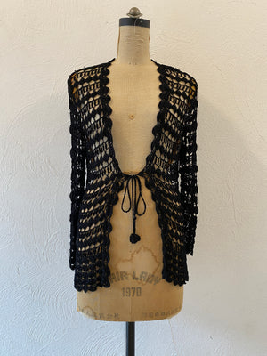 black motif cardigan