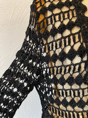 black motif cardigan
