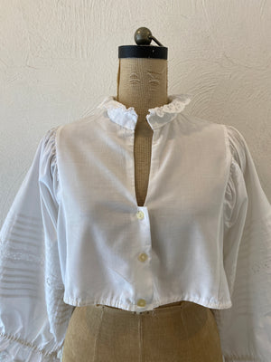 volume sleeve short blouse