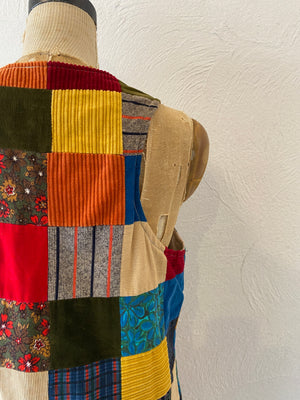 patchwork china vest