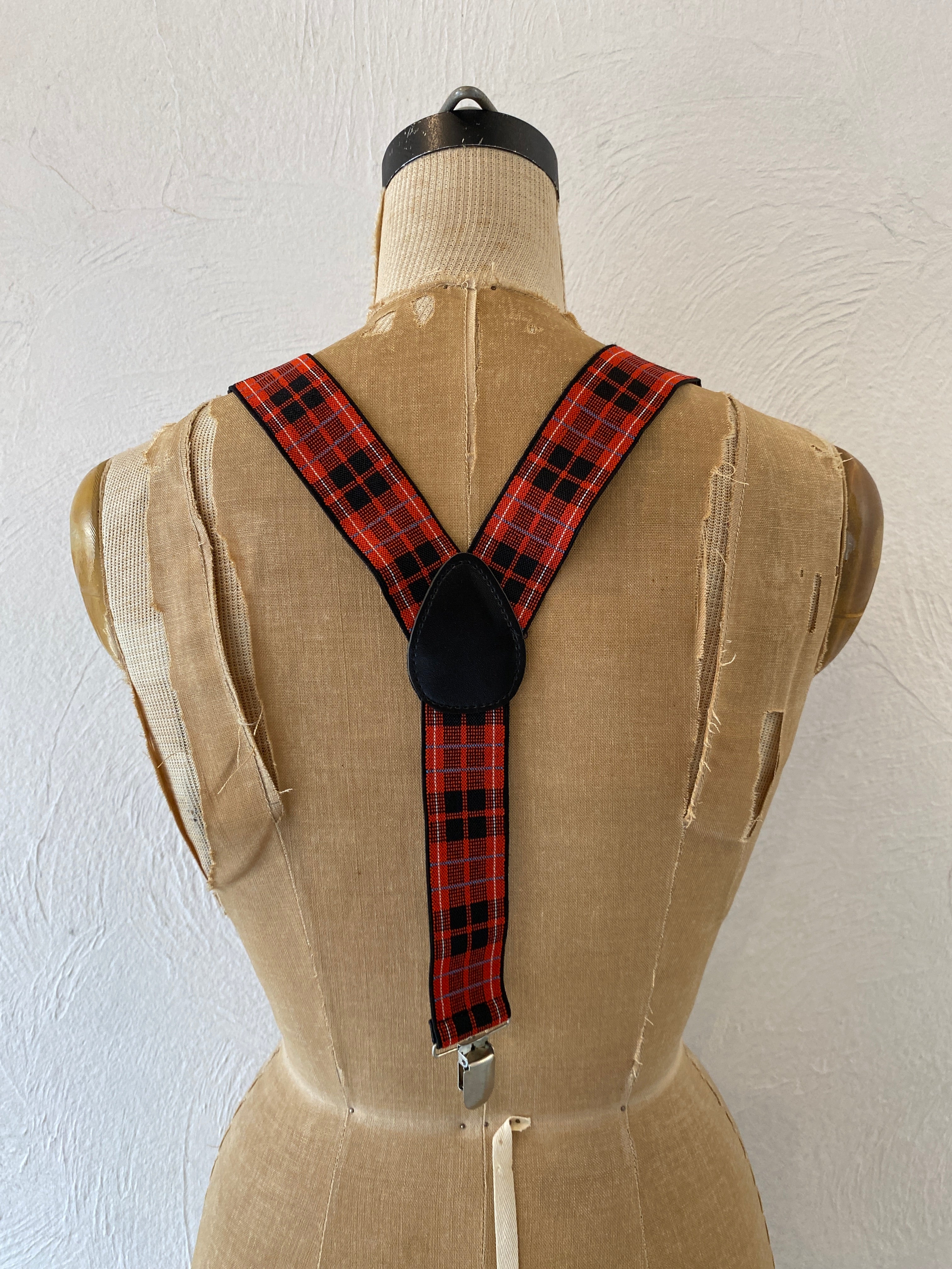 tartan check suspender