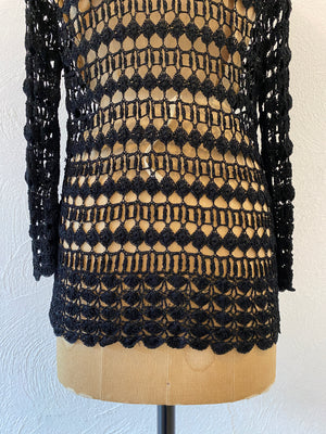 black motif cardigan