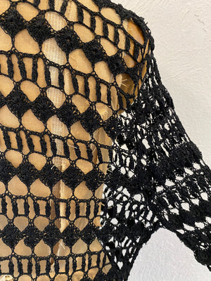 black motif cardigan
