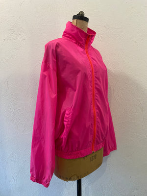 neon pink nylon blouson