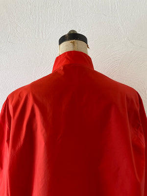 red nylon jacket