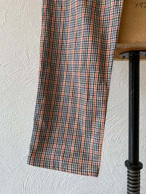 orange check pants