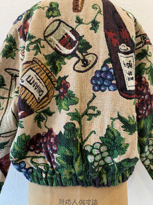 Grapes and wine gobelin jacket