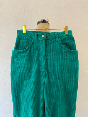 green corduroy pants