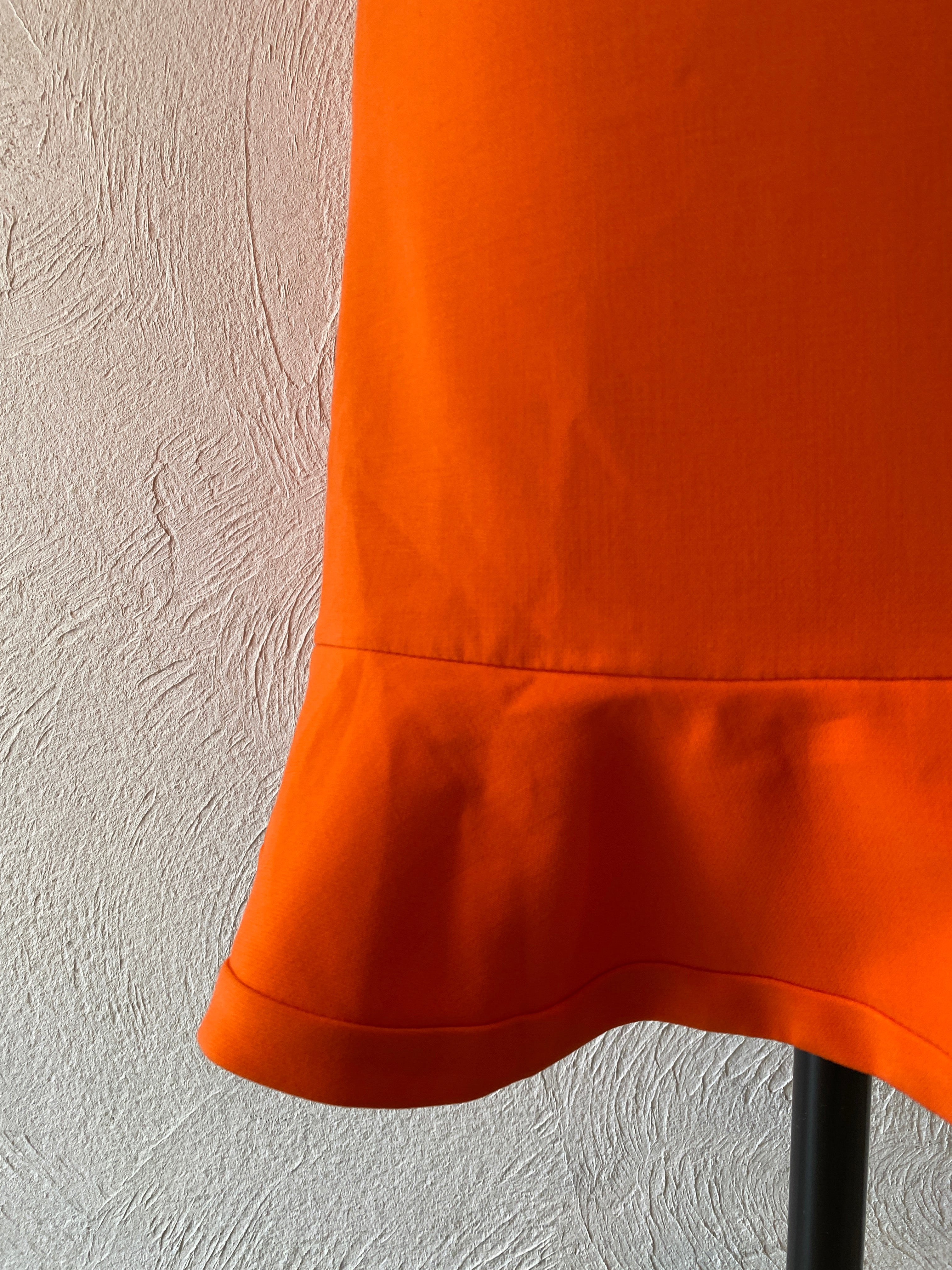 scallop orange dress