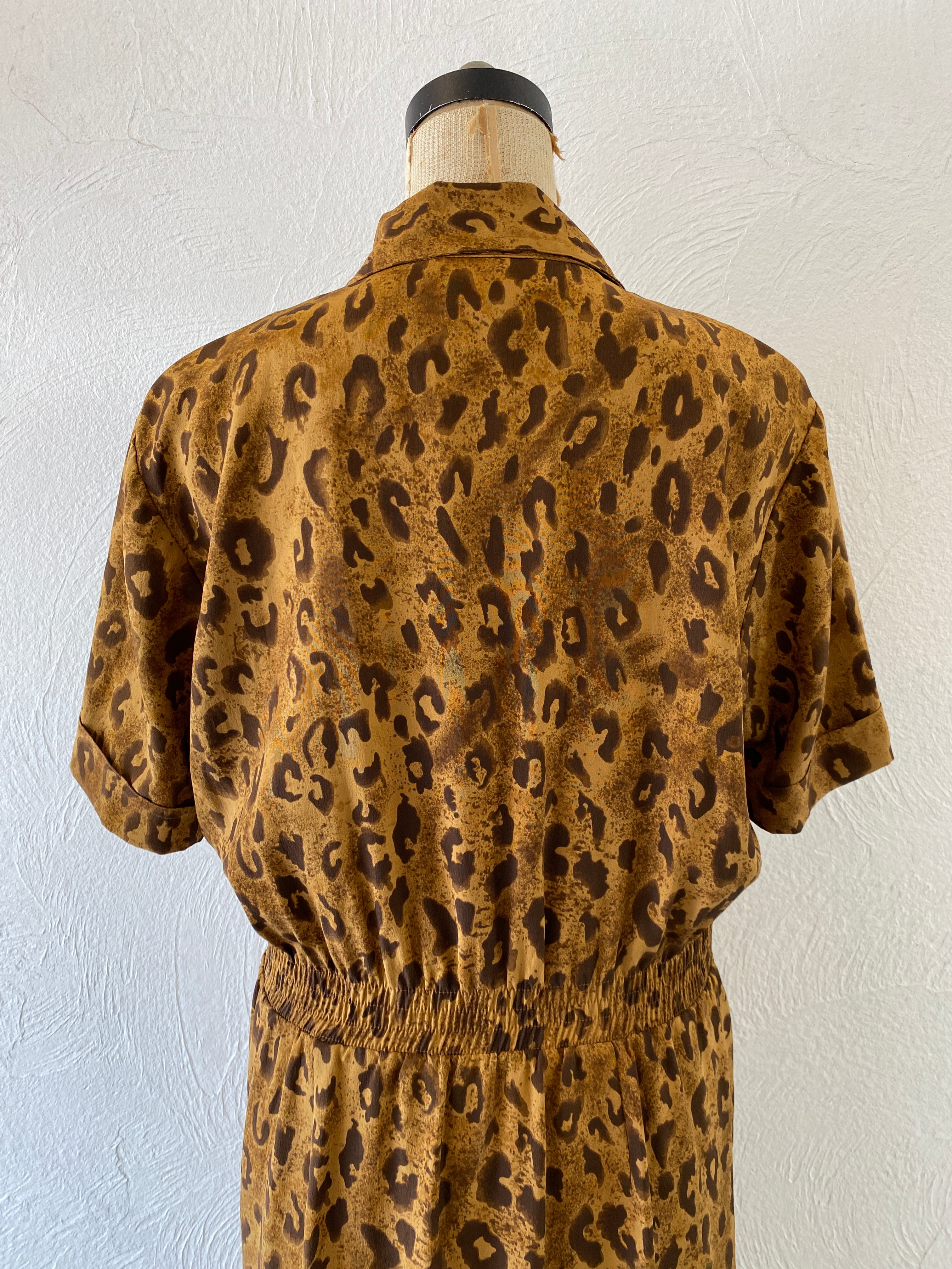 silk leoperd dress