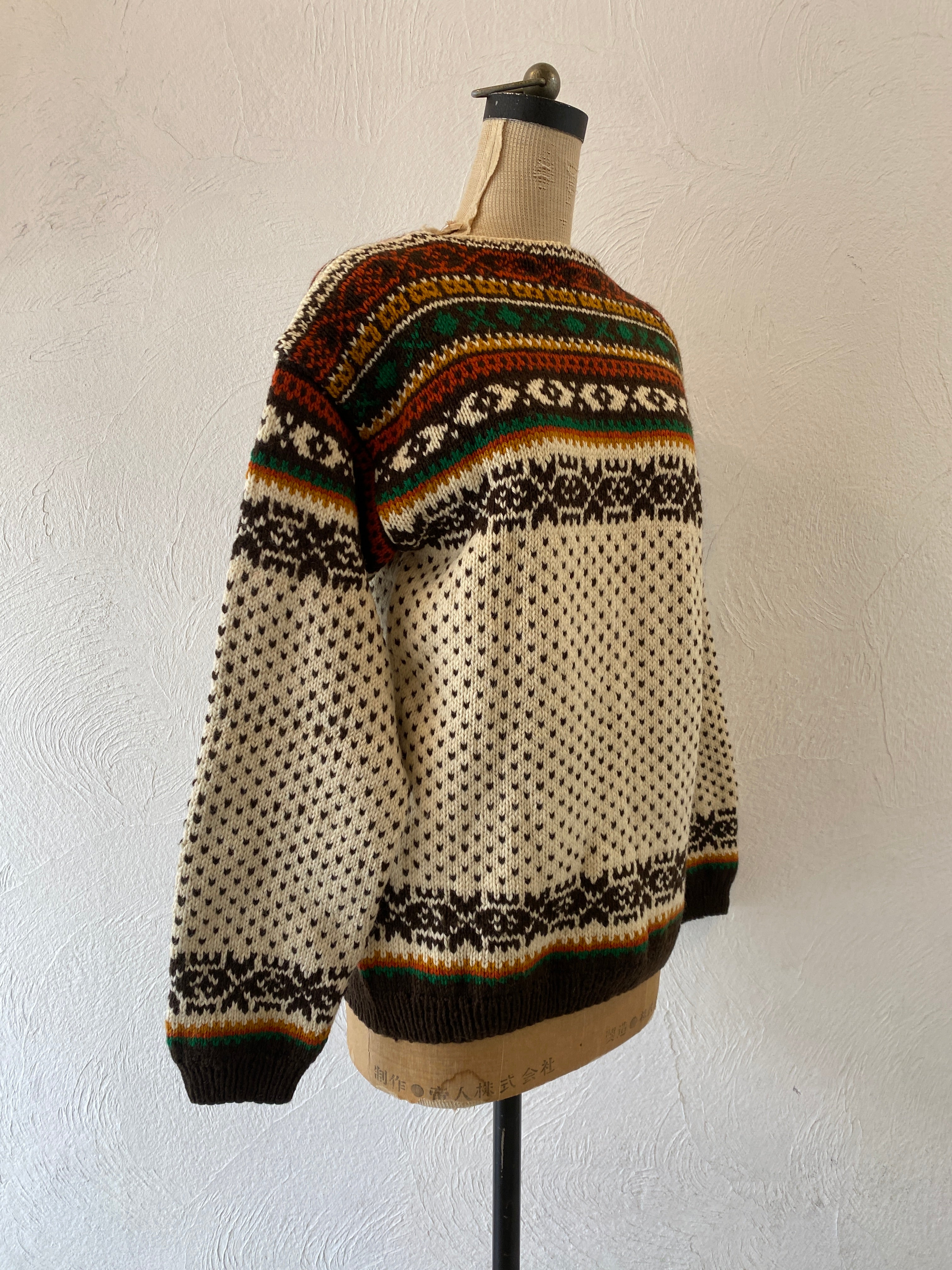 brown hand knit