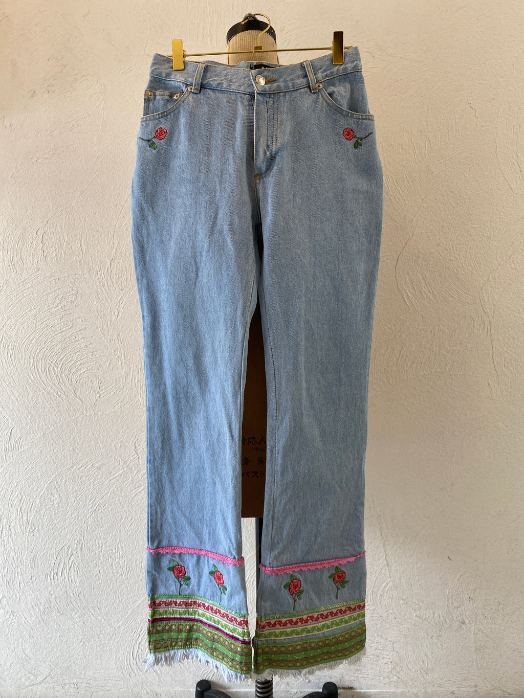 tape&spangle denim pants