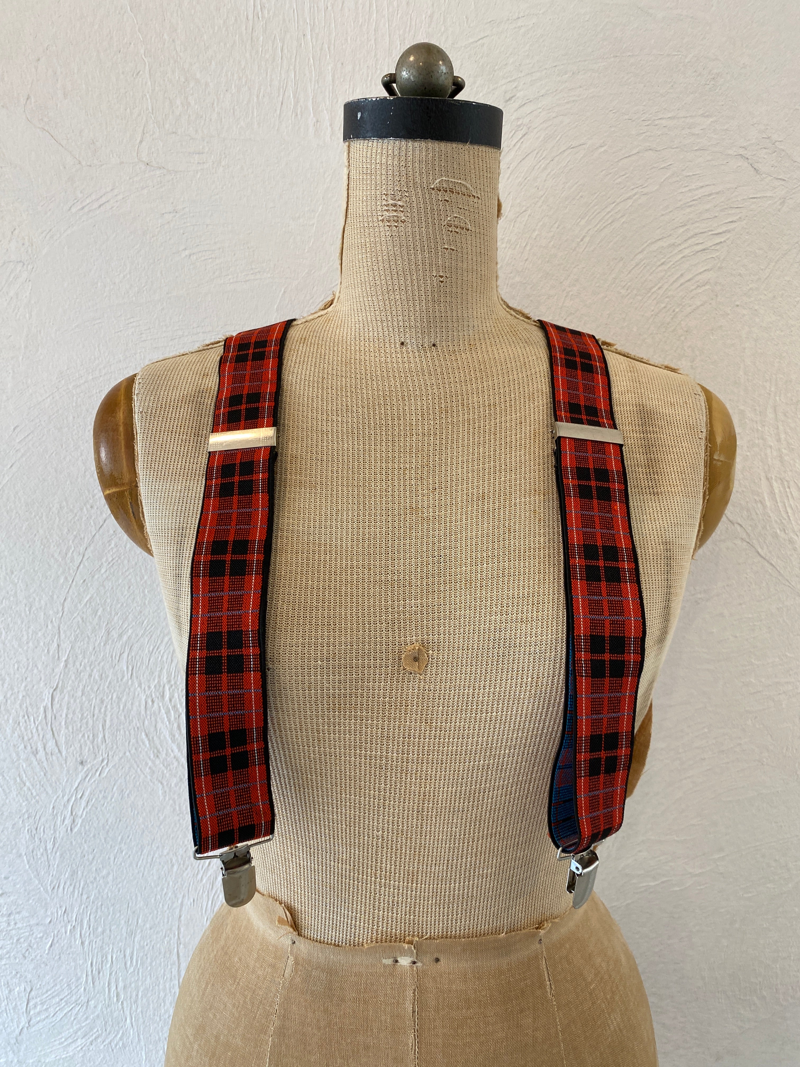 tartan check suspender