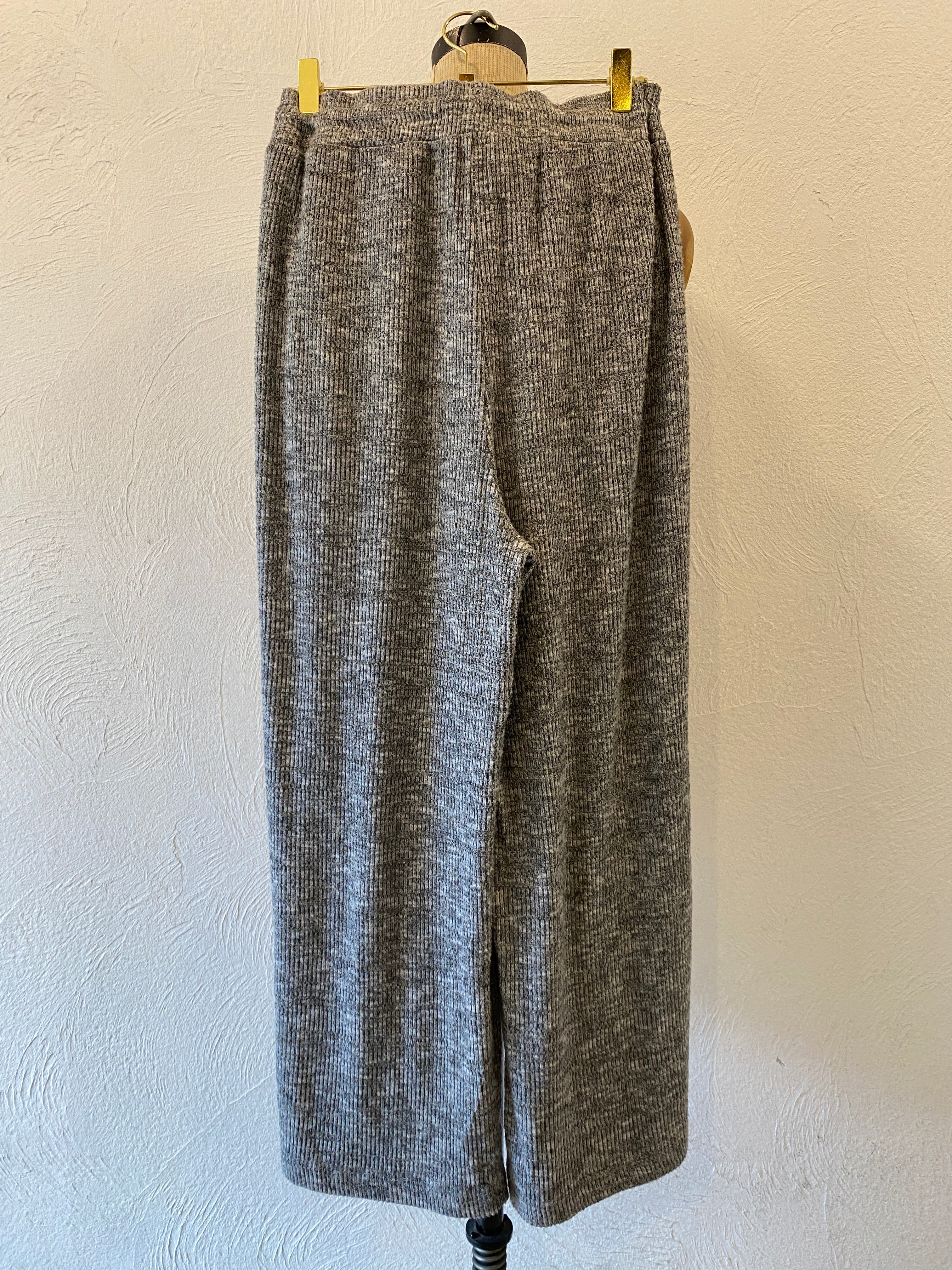 rib knit wide pants