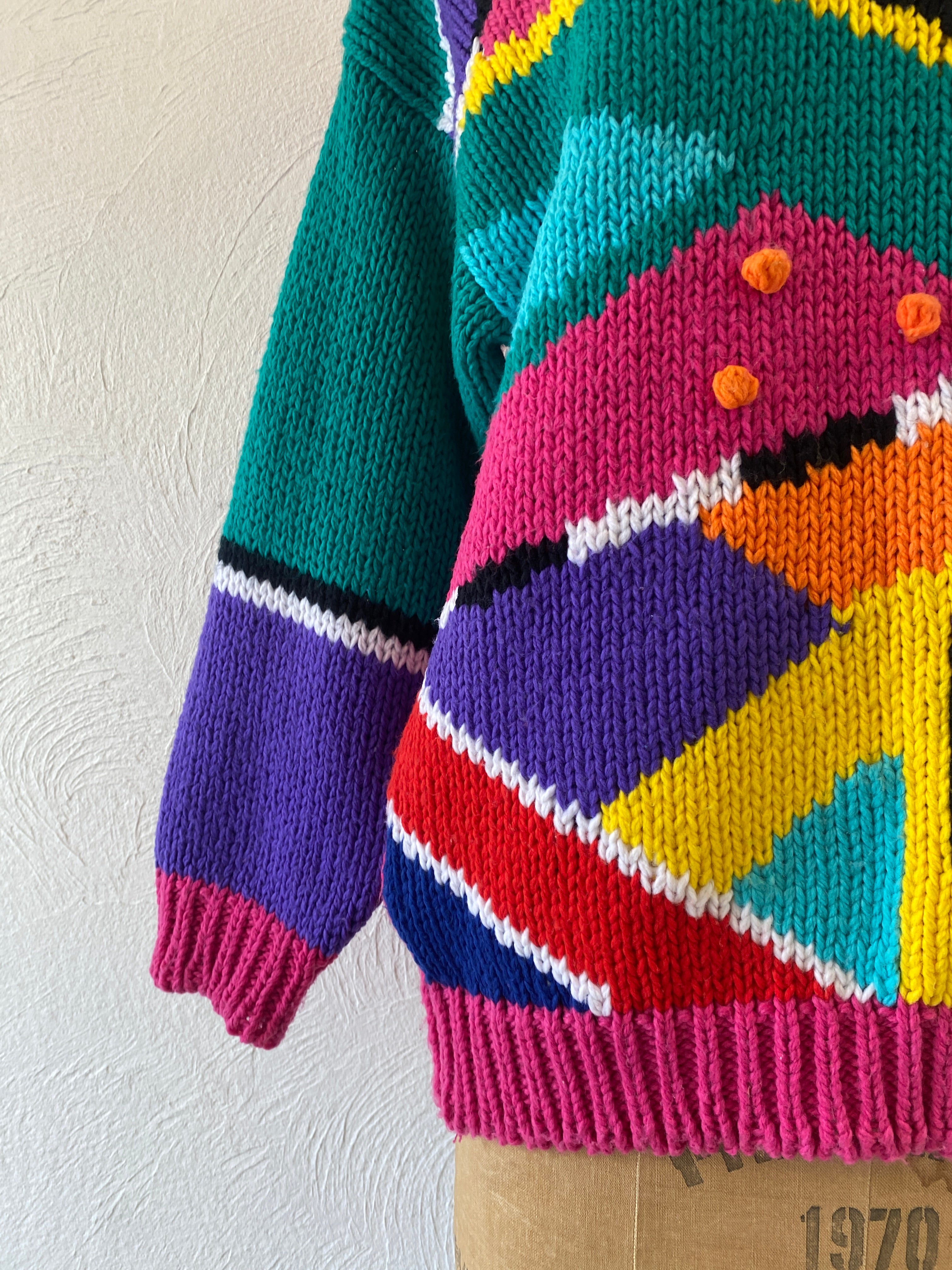 crazy pattern hand knit