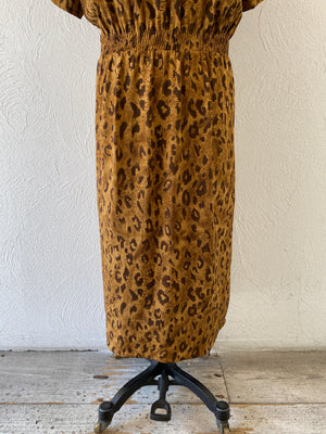 silk leoperd dress