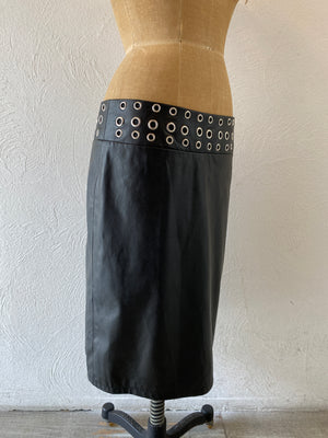 fake lether skirt