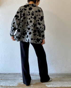 metallic cow blouse