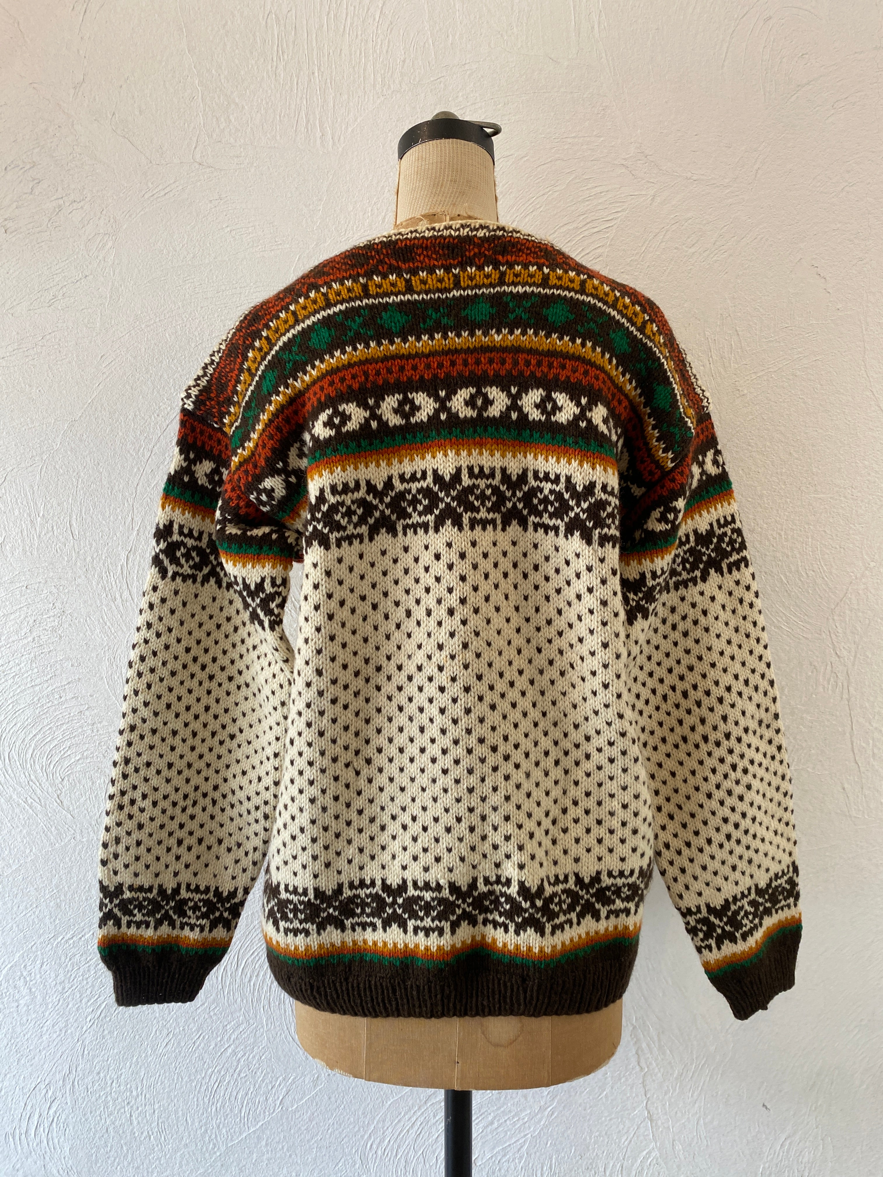 brown hand knit