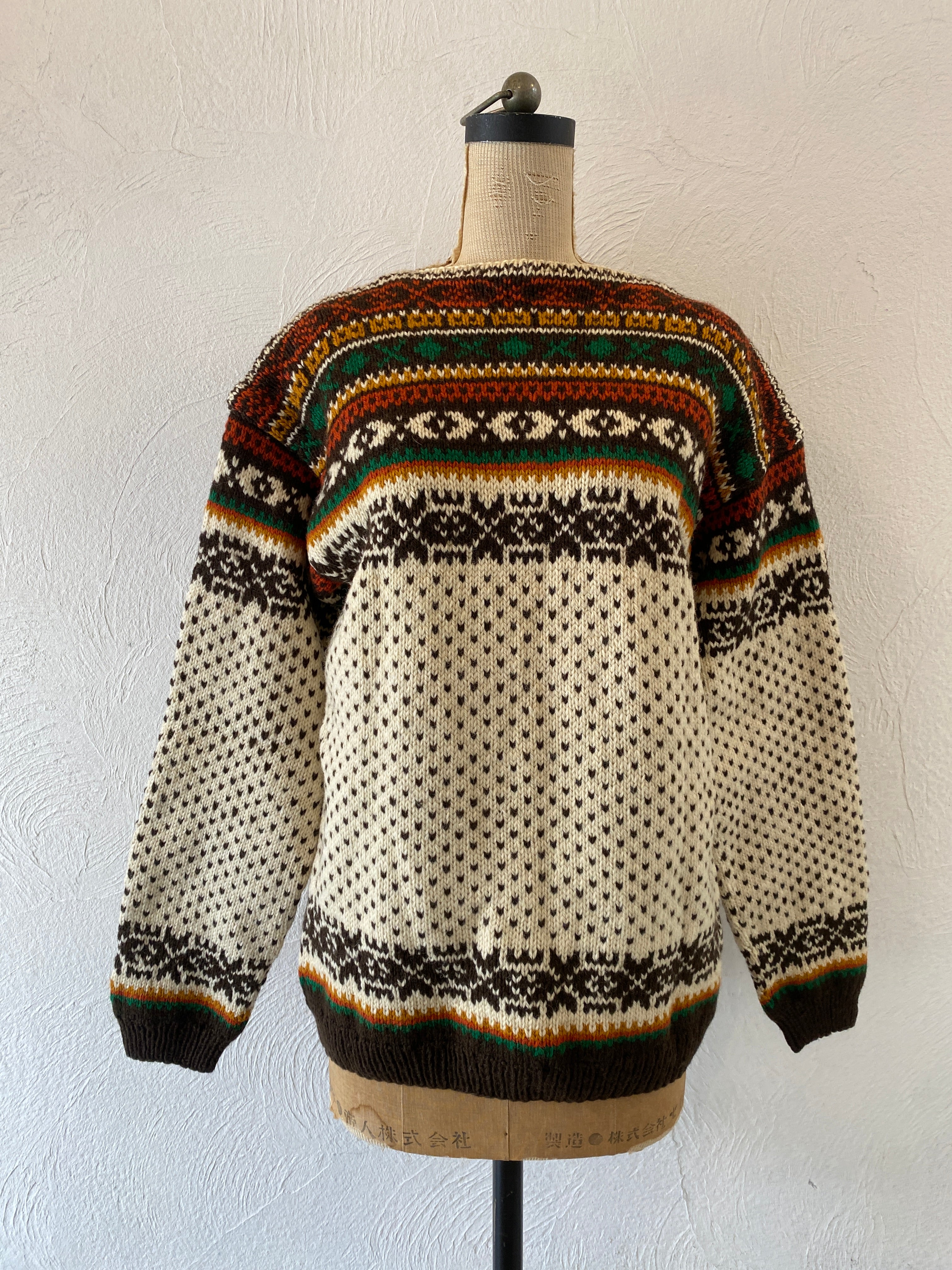 brown hand knit