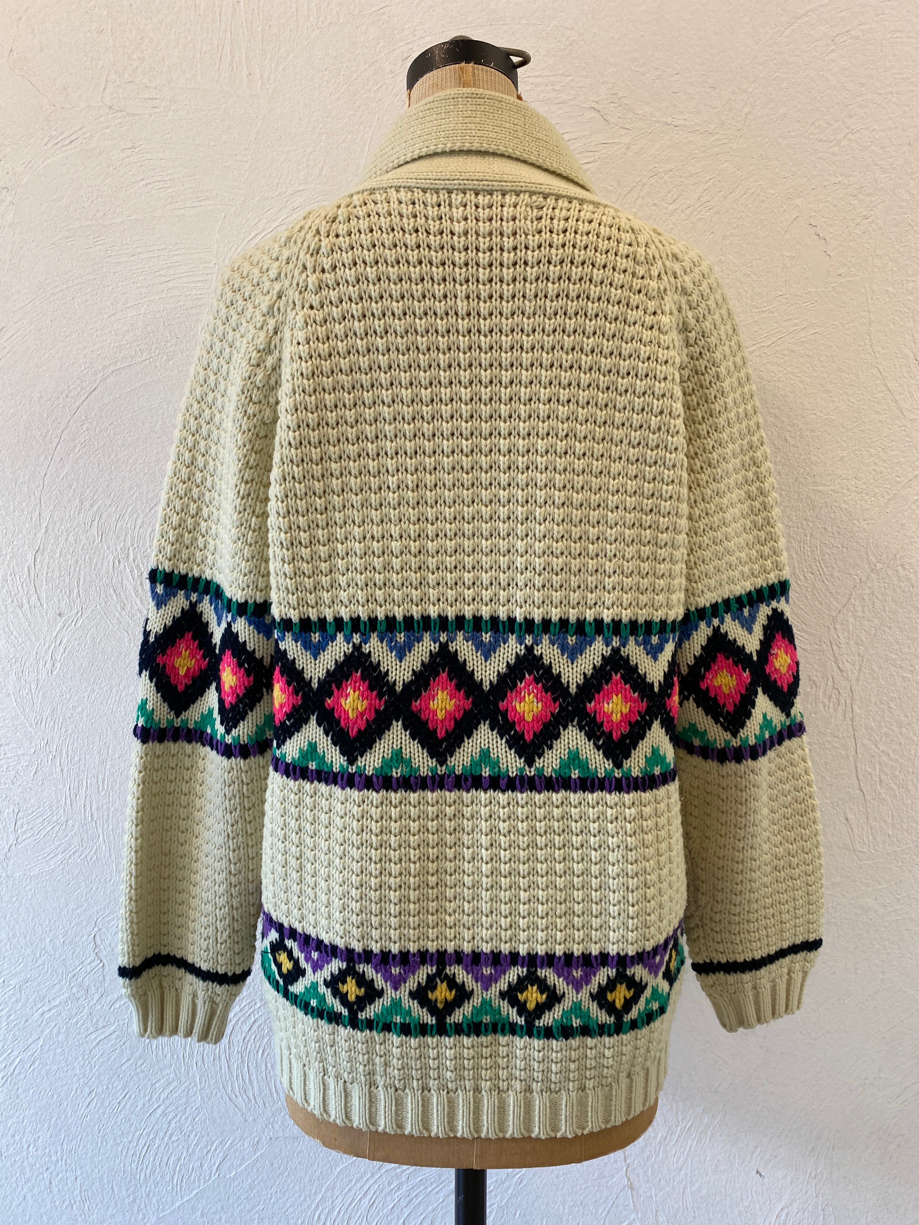 neon point knit jacket