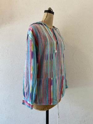 mix stripe pullover