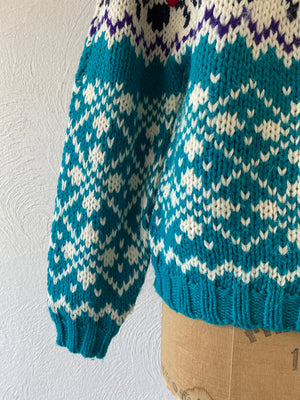 emerald hand knit