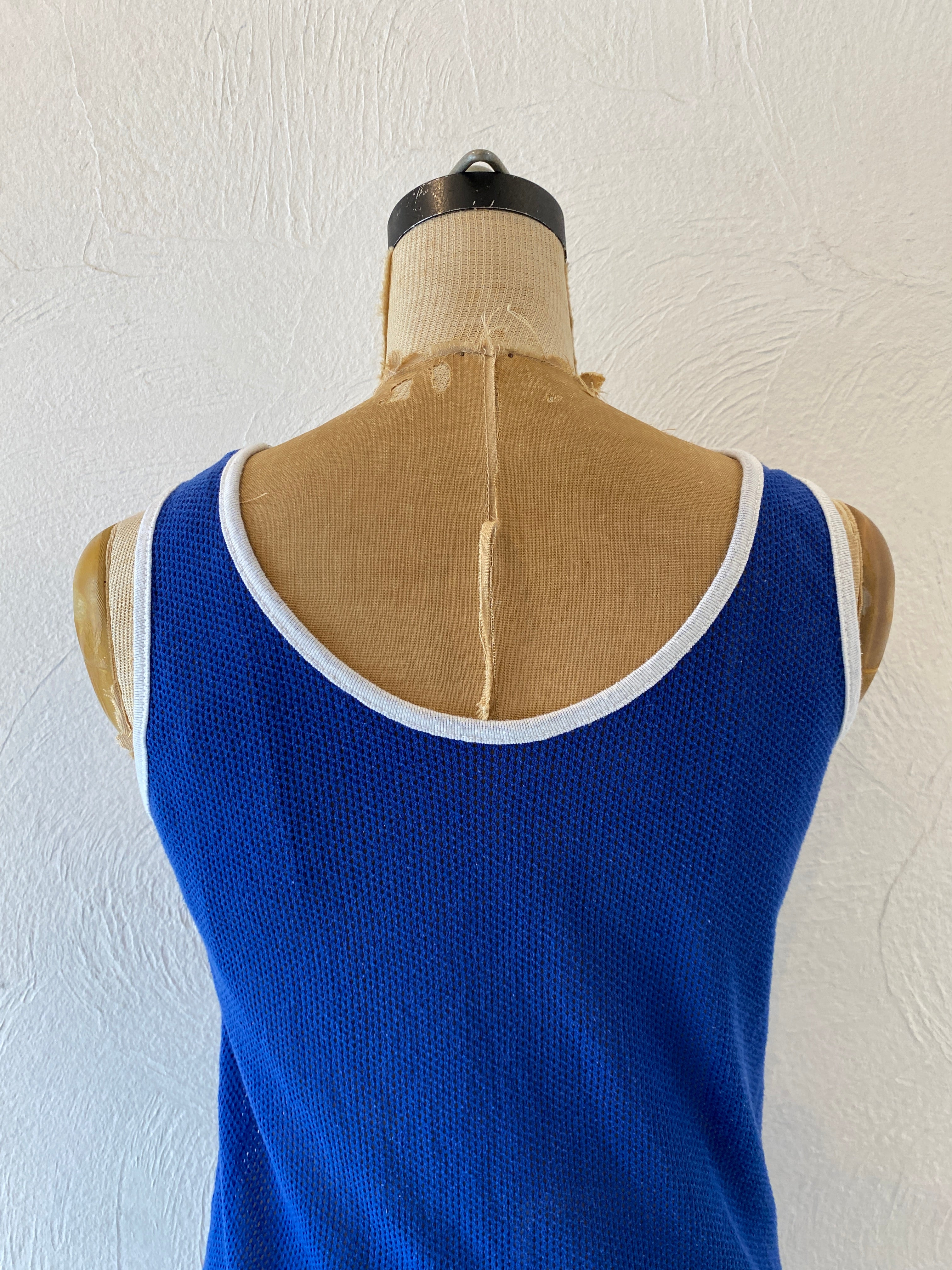 blue mesh tank