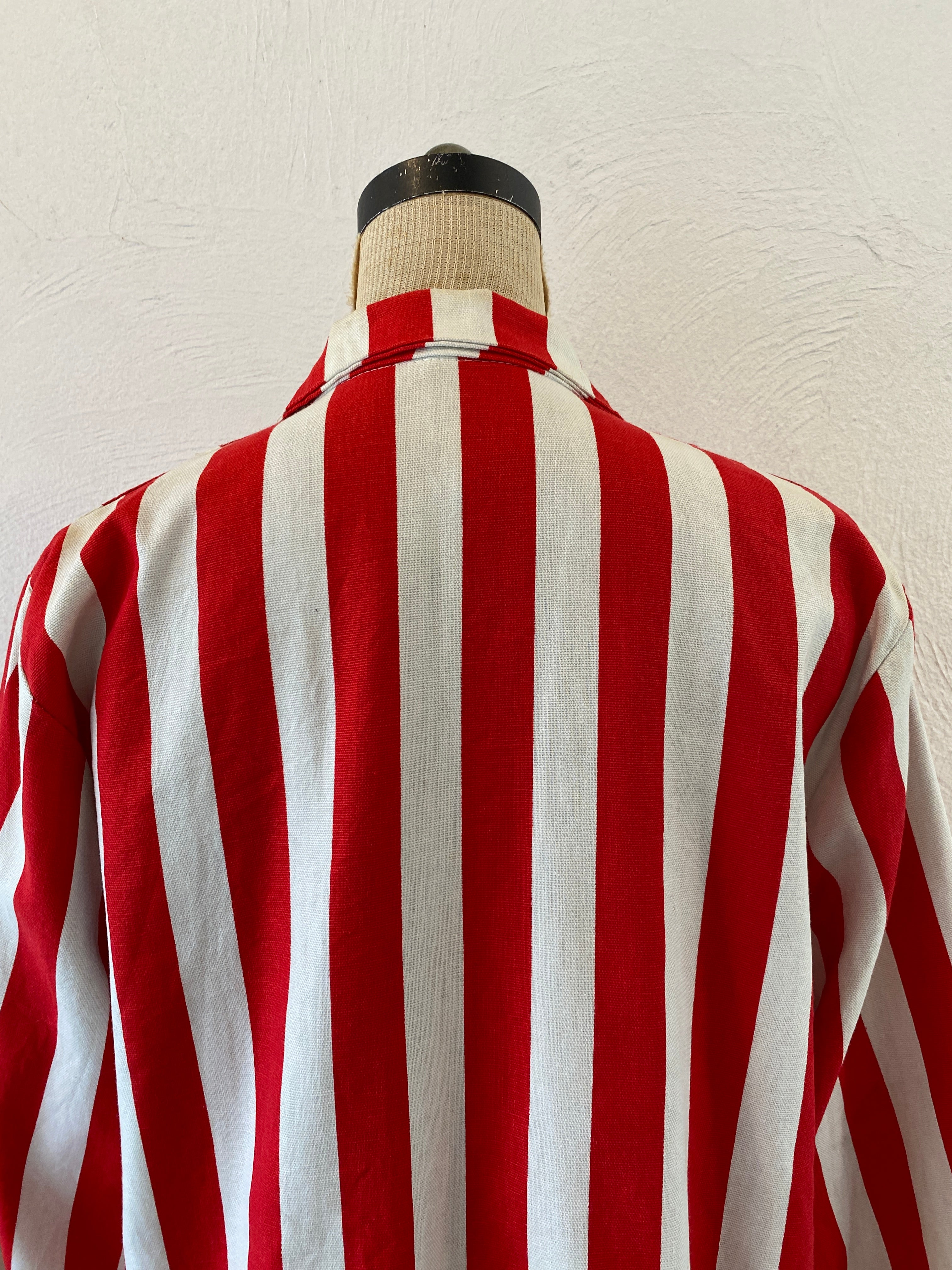 big stripe cotton jacket