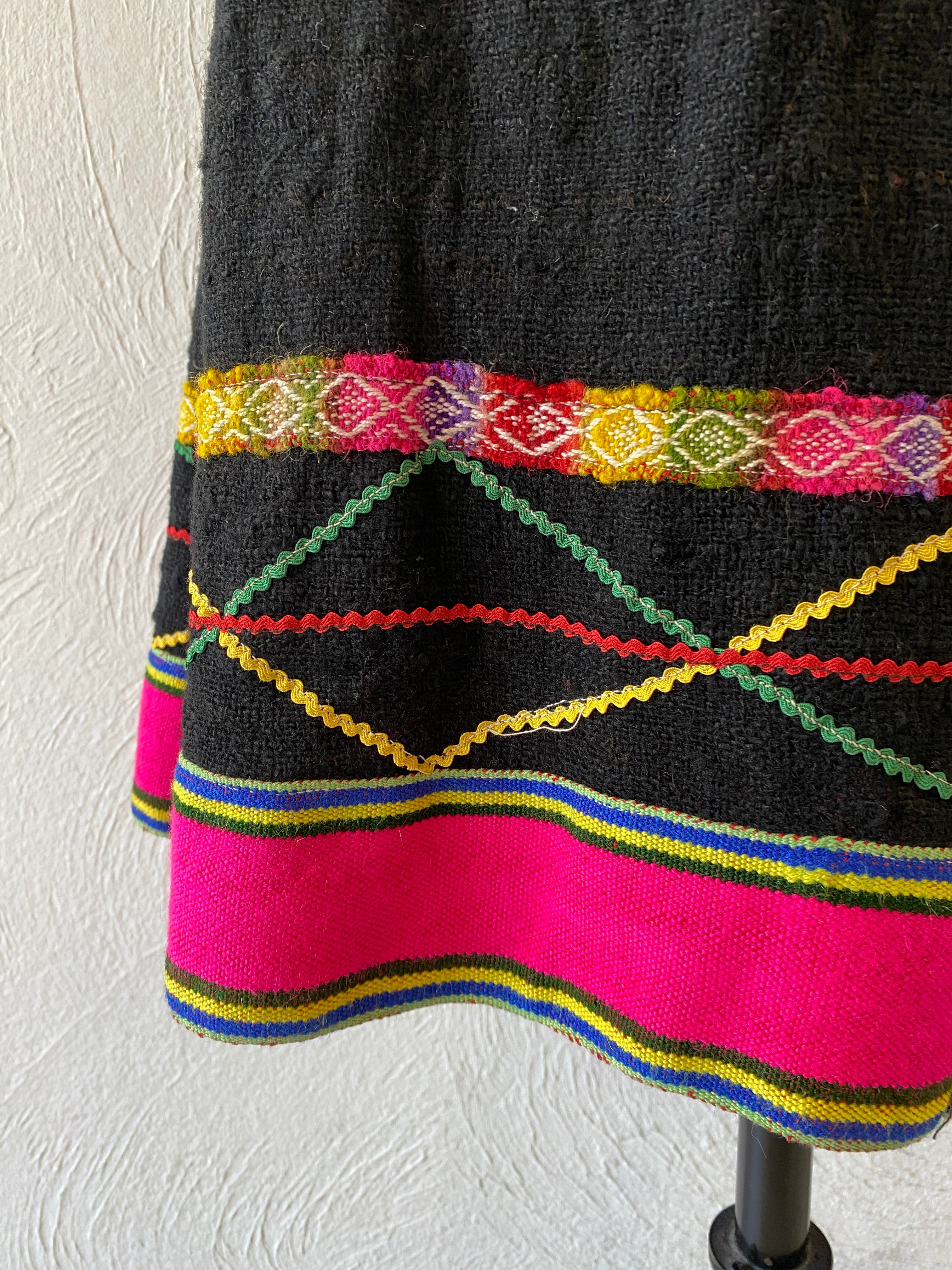 tape wool skirt