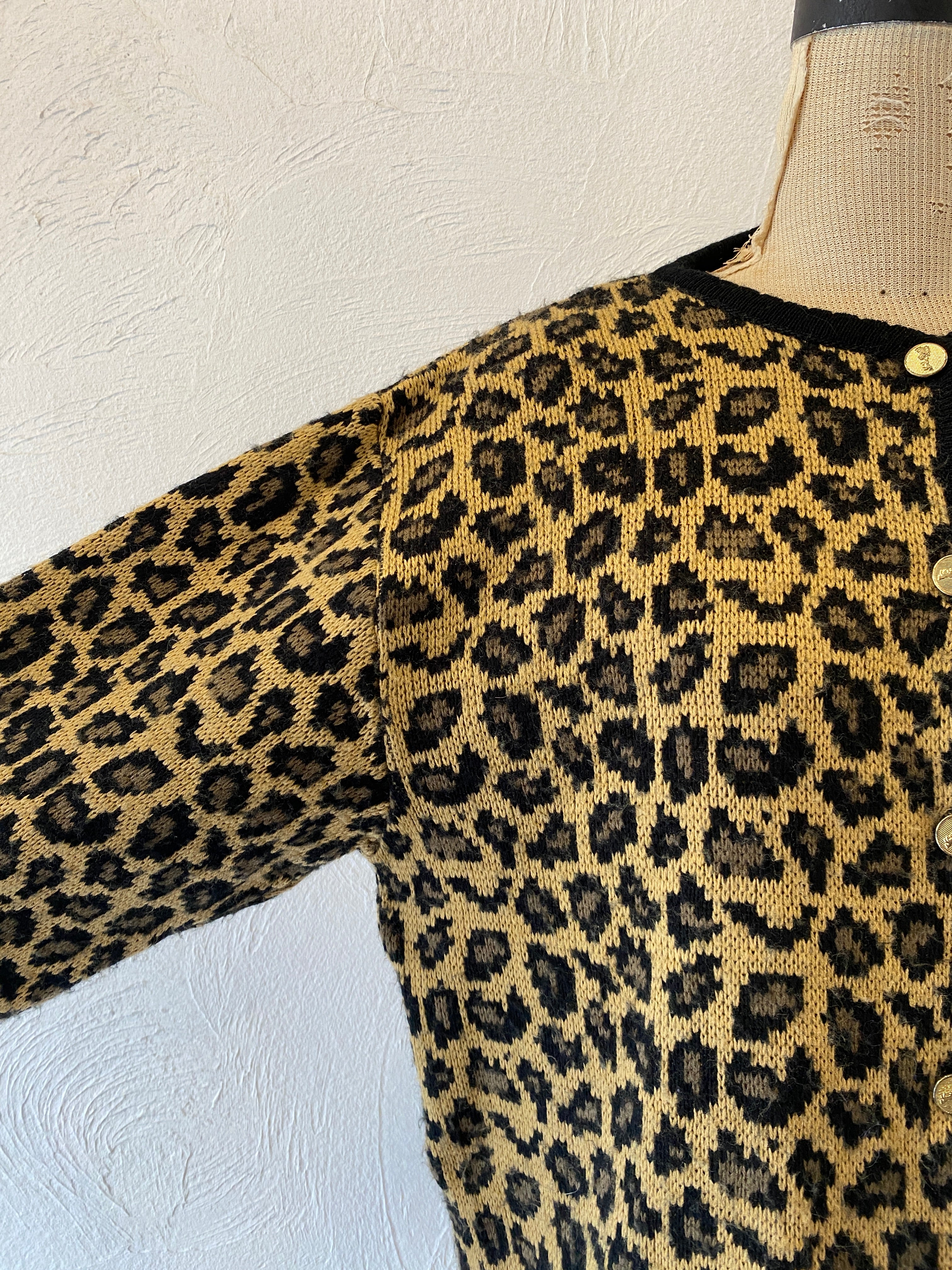 leopard knit jacket