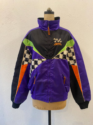 murasaki checker blouson