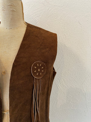 leather fringe vest