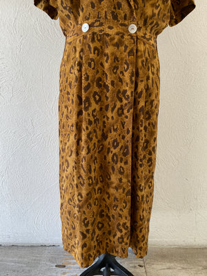 silk leoperd dress