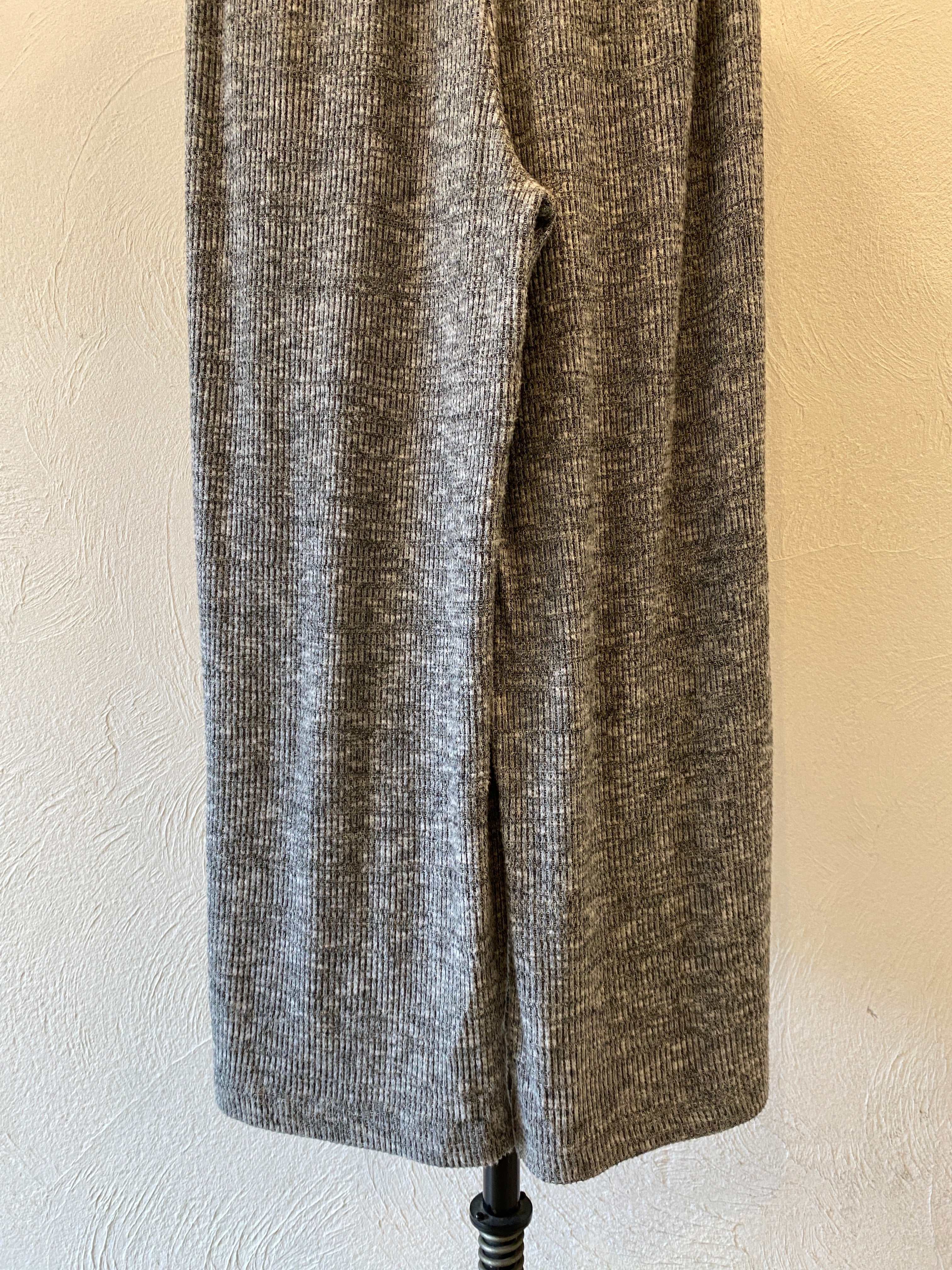 rib knit wide pants