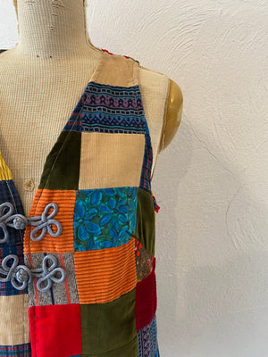 patchwork china vest