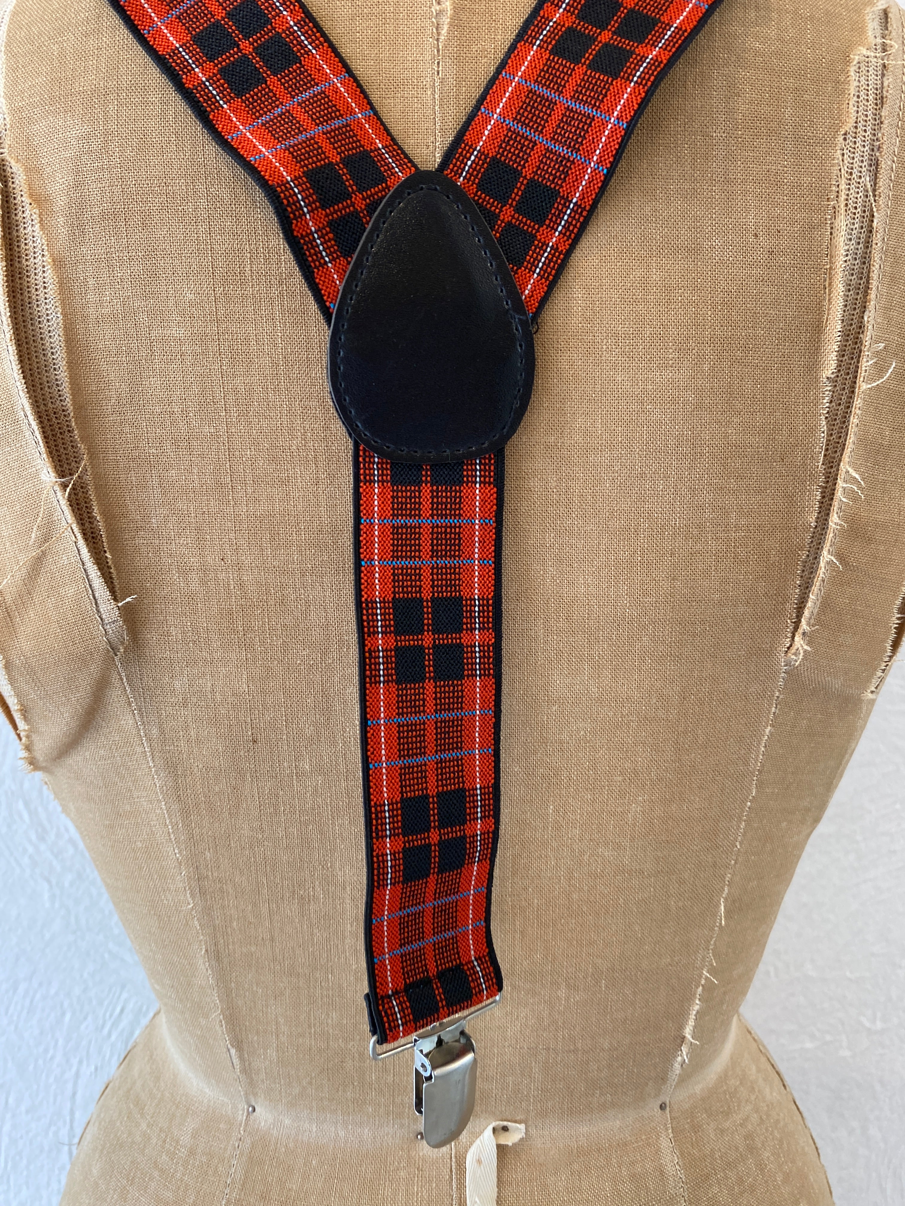 tartan check suspender