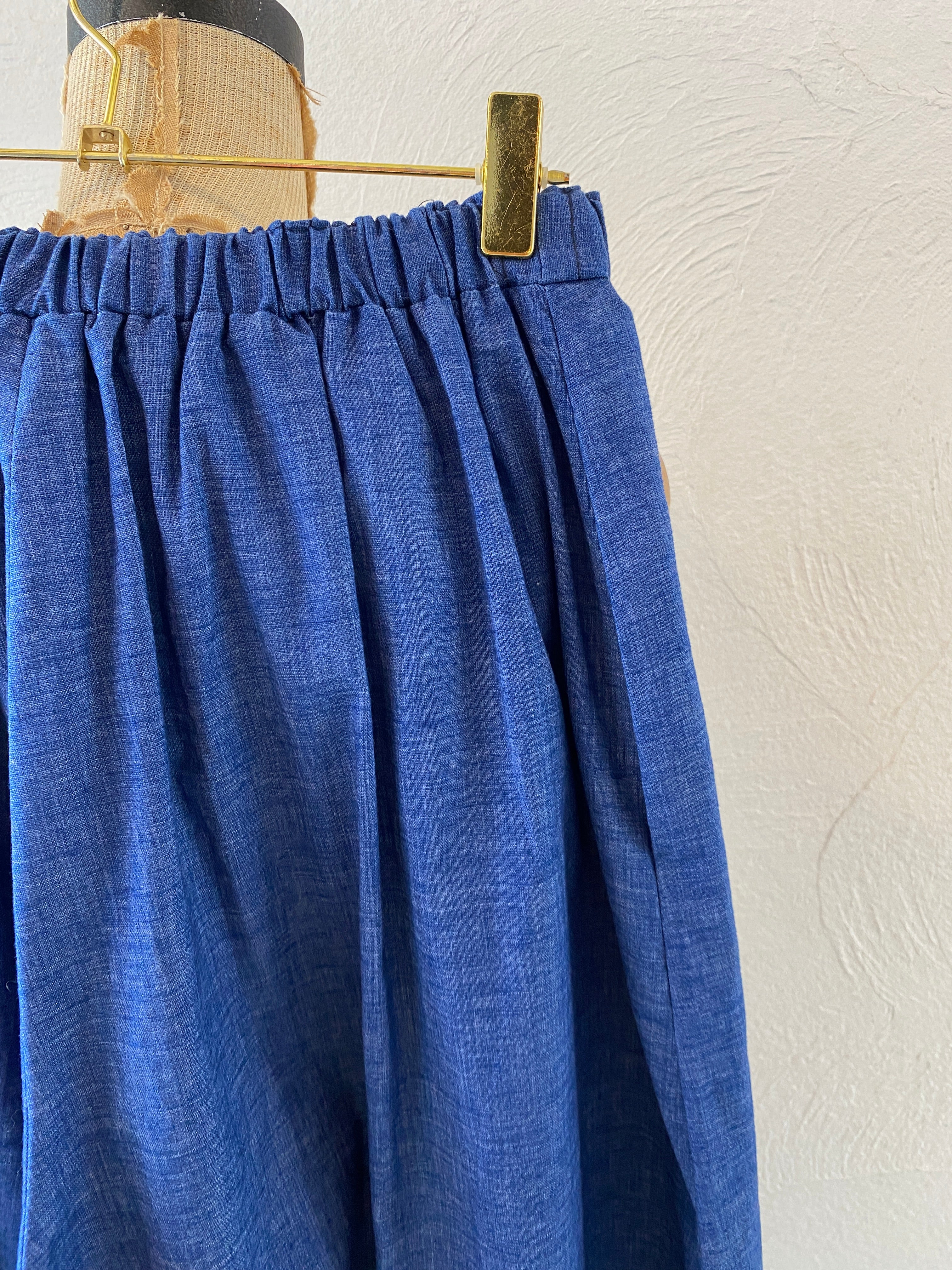 super wide indigo pants