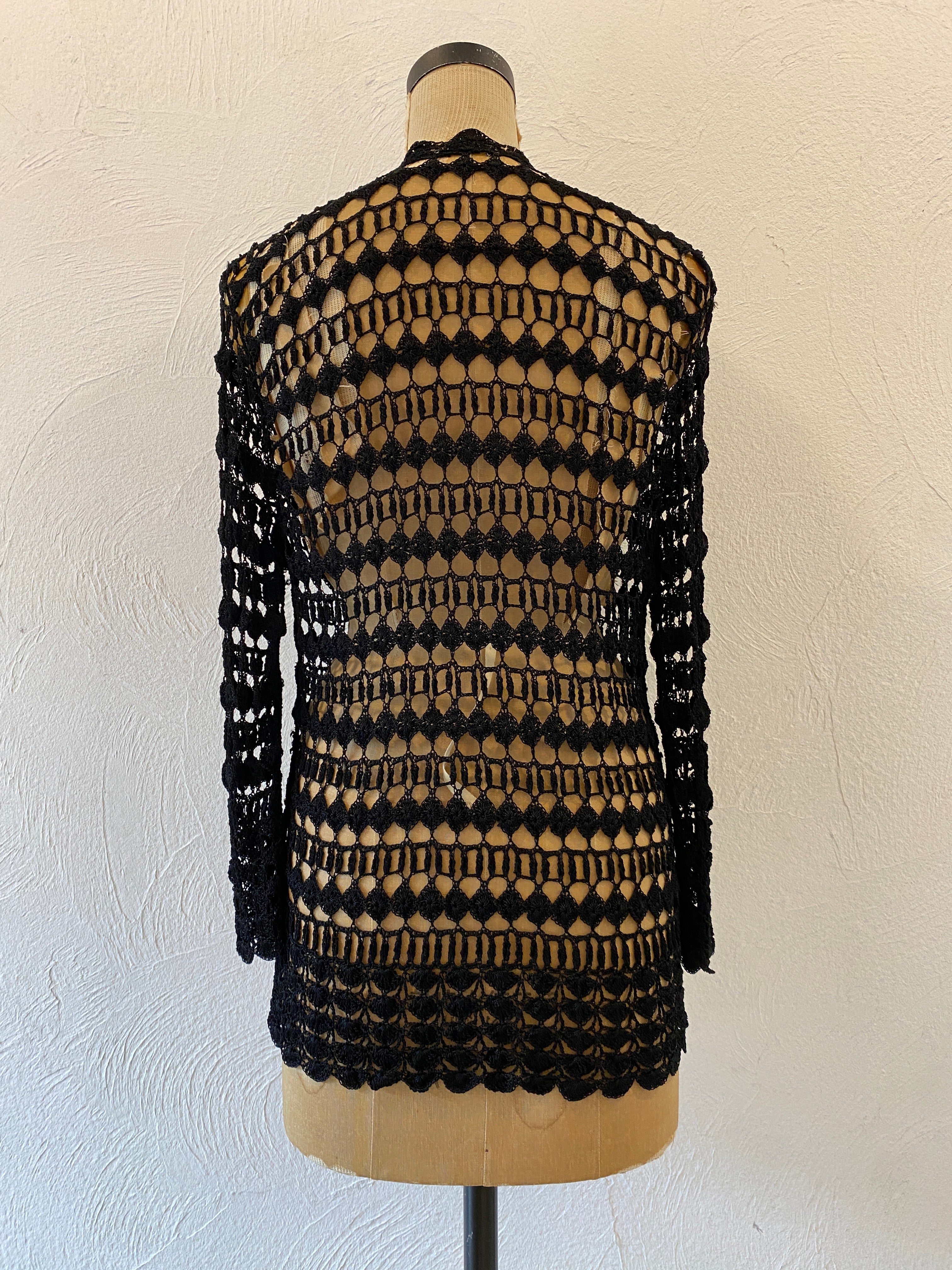 black motif cardigan