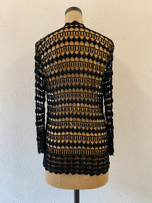 black motif cardigan