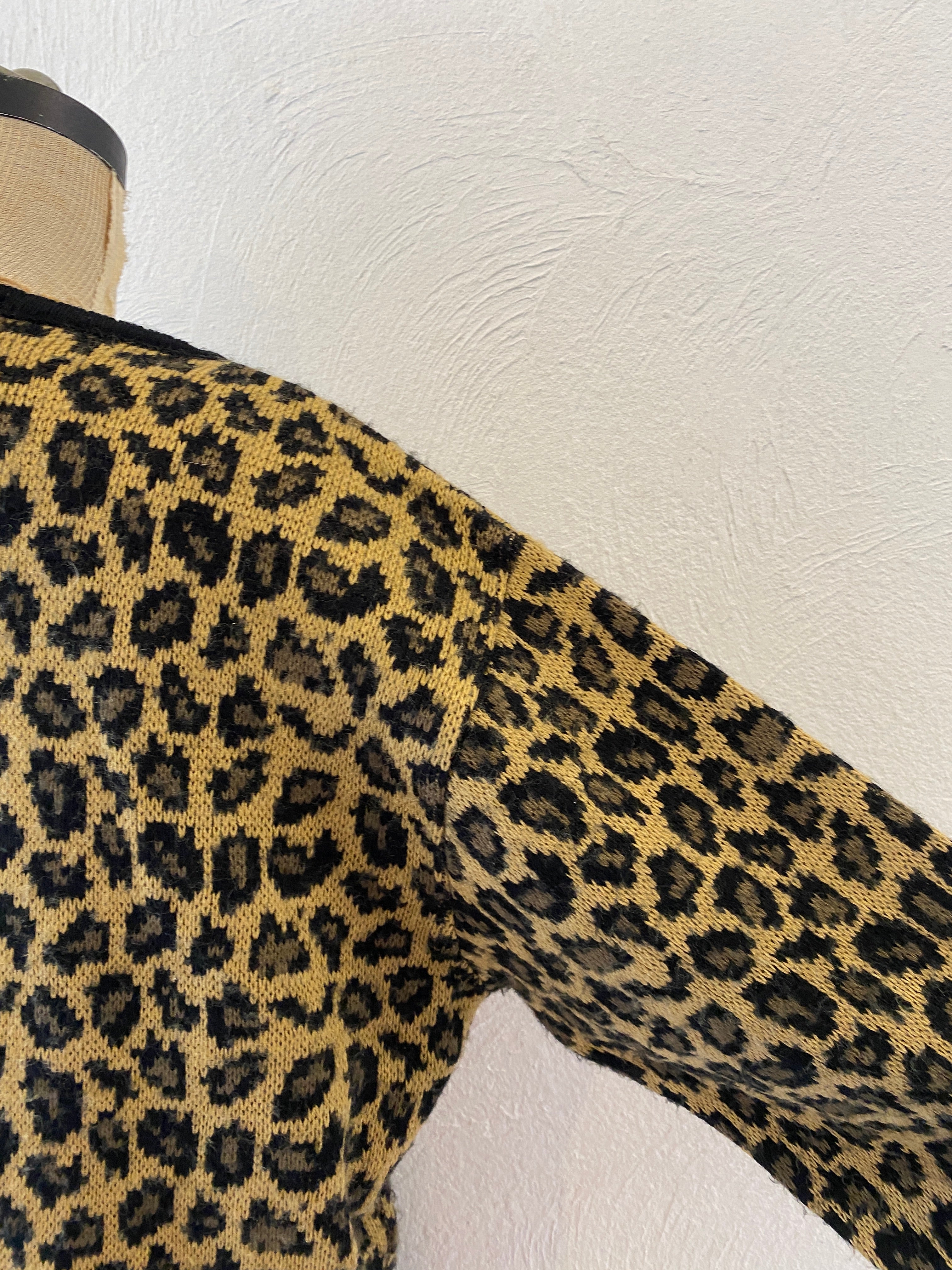 leopard knit jacket