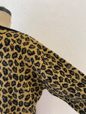 leopard knit jacket