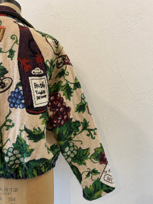 Grapes and wine gobelin jacket